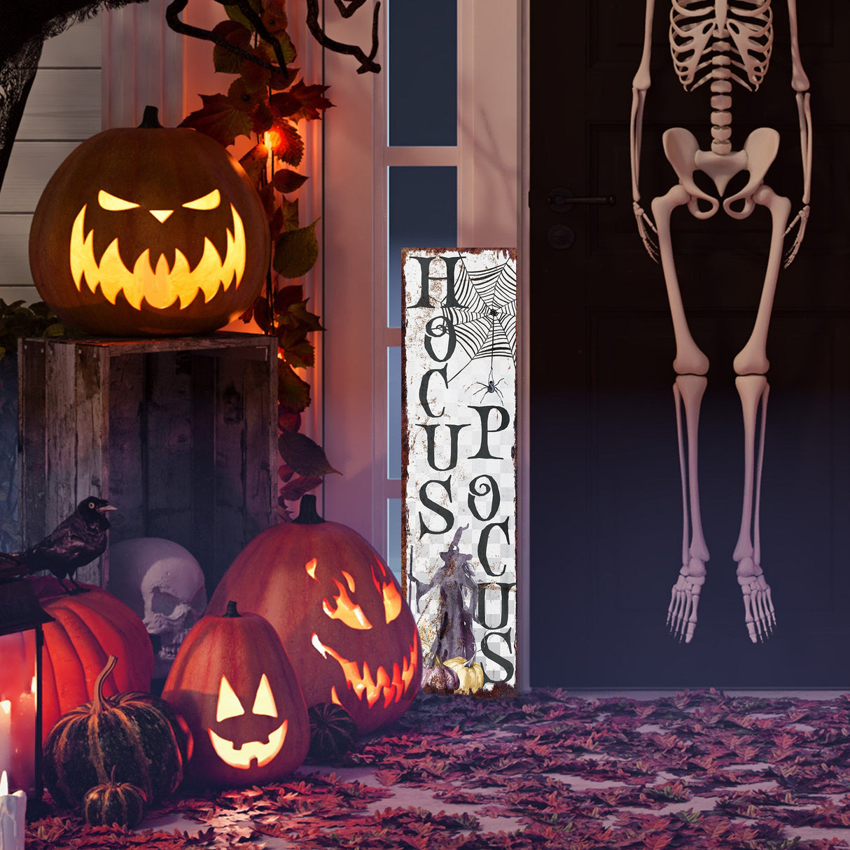 36in Hocus Pocus Halloween Porch Sign | Spooky Front Door Display | Hauntingly Festive Entryway Decor | Perfect for Halloween Celebrations