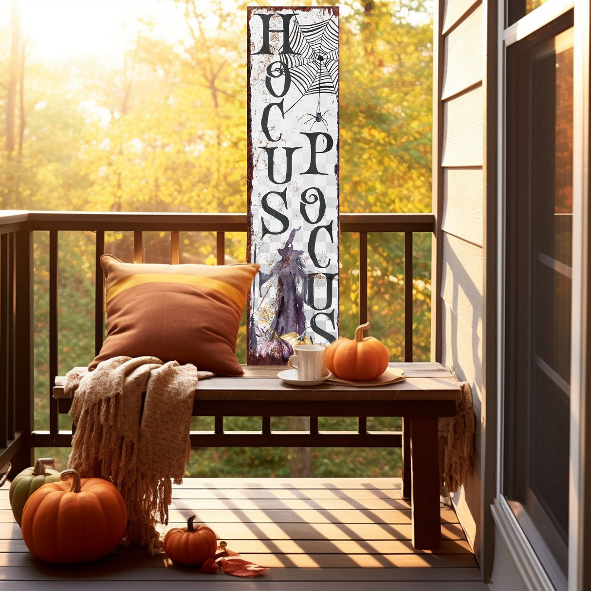 36in Hocus Pocus Halloween Porch Sign | Spooky Front Door Display | Hauntingly Festive Entryway Decor | Perfect for Halloween Celebrations