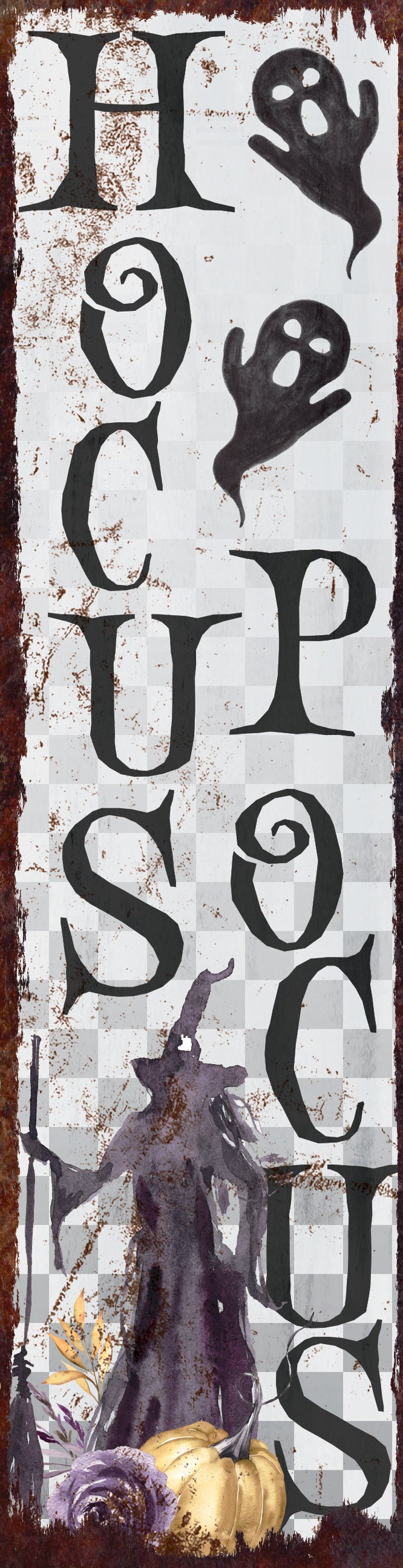 36in Hocus Pocus Halloween Porch Sign