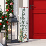 36in "It's The Most Wonderful Time of The Year" Christmas Porch Sign - Front Porch Christmas Welcome Sign, Rustic Farmhouse Entryway Board