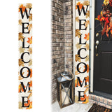 72in Welcome Fall Porch Sign - Front Porch Autumn Welcome Sign, Rustic Modern Farmhouse Entryway Board