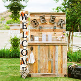 72in Welcome Fall Porch Sign - Front Porch Autumn Welcome Sign, Rustic Modern Farmhouse Entryway Board