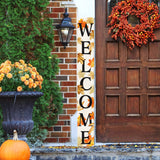 72in Welcome Fall Porch Sign - Front Porch Autumn Welcome Sign, Rustic Modern Farmhouse Entryway Board