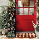 36in 'Merry Christmas' Porch Sign - Front Porch Christmas Welcome Sign, Rustic Modern Farmhouse Entryway Home Decor