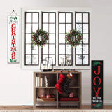 36IN Merry Christmas / JOY To The World Reversible Porch Sign | Festive Double-Sided Holiday Decor