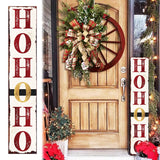 48in "Ho Ho Ho" Christmas Porch Sign | Front Porch Welcome Decor | Rustic Modern Farmhouse Entryway Board