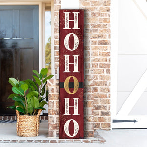 48in Ho Ho Ho Christmas Porch Sign - Front Porch Christmas Decor Welcome Sign, Rustic Modern Farmhouse Entryway Decor
