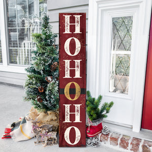 48in Ho Ho Ho Christmas Porch Sign - Front Porch Christmas Decor Welcome Sign, Rustic Modern Farmhouse Entryway Decor