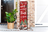 36in It's the Most Wonderful Time of the Year Christmas Porch Sign - Front Porch Christmas Welcome Sign, Modern Farmhouse Entryway Board