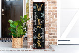 36in "Walking in a Winter Wonderland" Christmas Porch Sign - Front Porch Christmas Welcome Sign, Rustic Modern Farmhouse Entryway Board