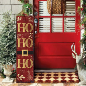 36in Ho Ho Ho Christmas Porch Sign - Front Porch Christmas Decor Sign, Modern Farmhouse Entryway Board