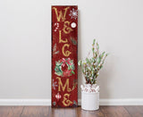 36in Welcome Christmas Porch Sign - Front Porch Christmas Welcome Sign, Rustic Modern Farmhouse Entryway Board