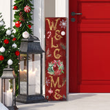 36in Welcome Christmas Porch Sign - Front Porch Christmas Welcome Sign, Rustic Modern Farmhouse Entryway Board