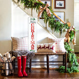 36IN Merry Christmas / JOY To The World Reversible Porch Sign | Festive Double-Sided Holiday Decor