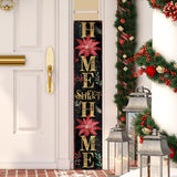 48in "Home Sweet Home" Christmas Porch Sign - Front Porch Christmas Welcome Sign, Rustic Modern Farmhouse Entryway Board