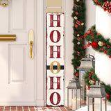 48in "Ho Ho Ho" Christmas Porch Sign | Front Porch Welcome Decor | Rustic Modern Farmhouse Entryway Board
