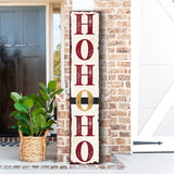 48in "Ho Ho Ho" Christmas Porch Sign | Front Porch Welcome Decor | Rustic Modern Farmhouse Entryway Board