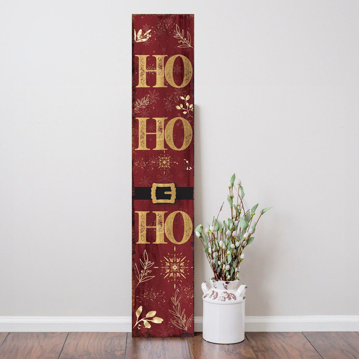 48in "Ho Ho Ho" Christmas Porch Sign - Front Porch Christmas Decor Welcome Sign, Rustic Modern Farmhouse Entryway Board