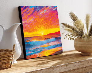 12in Sunset Paints the Sky Canvas Wall Art, Wall Canvas Printing, Canvas Wall Art, Living Room Decor