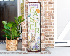 Happy Easter Porch Sign Entryway Decor | Uv Print | Front Porch Plaque | Seasonal Home Decor | 3 Sizes