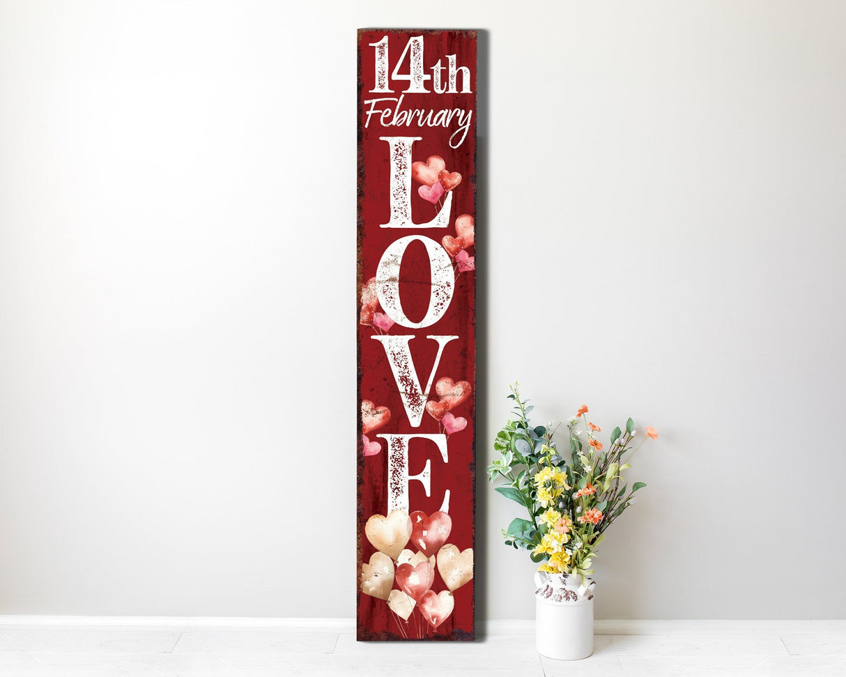 48in 'LOVE' Valentine's Day Porch Sign, Front Porch Valentine's Welcome Sign