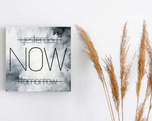 12in 'Yesterday Now Tomorrow' Modern Farmhouse Canvas Wall Art, Wall Canvas Printing, Living Room Home Decor
