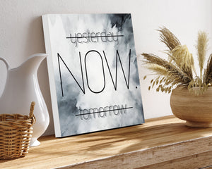 12in 'Yesterday Now Tomorrow' Modern Farmhouse Canvas Wall Art, Wall Canvas Printing, Living Room Home Decor
