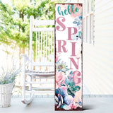 36-Inch-'Hello-Spring'-Wooden-Porch-Sign-with-Succulent-Design-