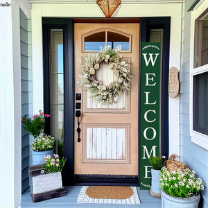 72in Jungle Green Outdoor Welcome Sign | Rustic Welcome Sign | Front Door, Entryway Decor | Foldable and Portable | UV Protected & Sealed