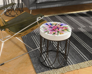 Watercolor Fireweed Accent Table- 9 Patterns