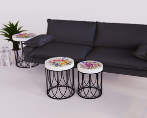 Watercolor Fireweed Accent Table- 9 Patterns