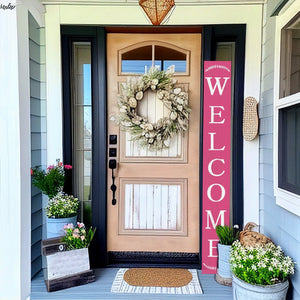 72-inch Honeysuckle Outdoor Welcome Sign | Rustic Front Door Sign | Foldable and Portable | UV Protected and Sealed