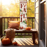Reversible 36-Inch Rustic Autumn Porch Sign