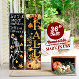 Reversible 36" Fall & Halloween Porch Sign