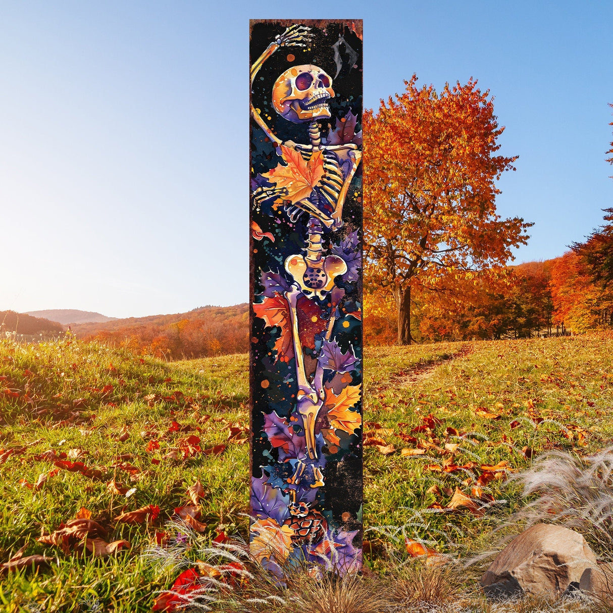 42-Inch Halloween Skeleton Garden Stake