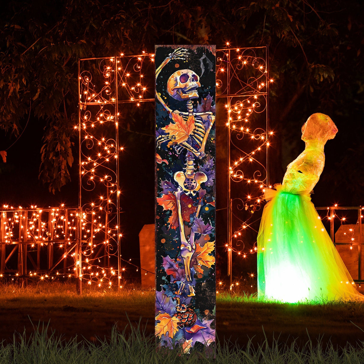 42-Inch Halloween Skeleton Garden Stake