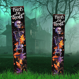 42-Inch Trick or Treat Watercolor Skeleton Garden Stake