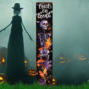42-Inch Trick or Treat Watercolor Skeleton Garden Stake