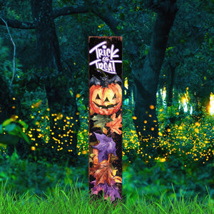 42-Inch Trick or Treat Watercolor Pumpkin Garden Stake