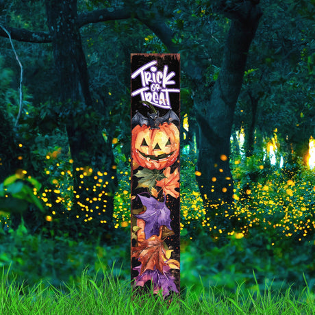 42-Inch Trick or Treat Watercolor Pumpkin Garden Stake