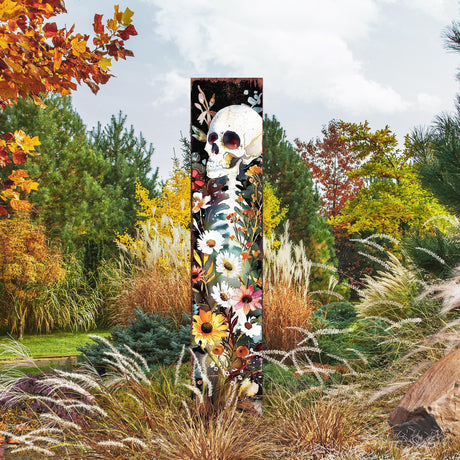42" Watercolor Skeleton Garden Stake