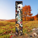 42" Watercolor Skeleton Garden Stake