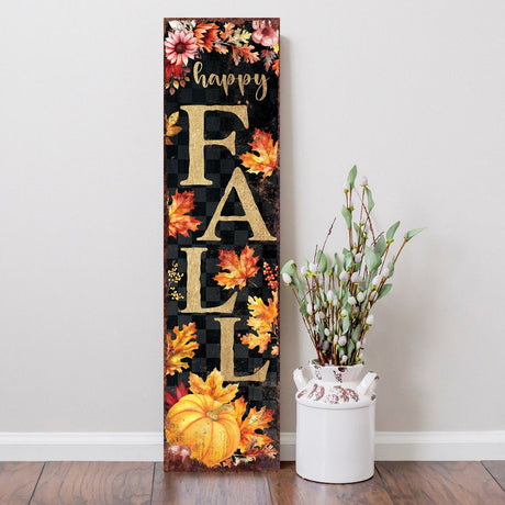 Reversible 36-Inch Rustic Autumn Porch Sign