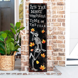 Reversible 36" Fall & Halloween Porch Sign