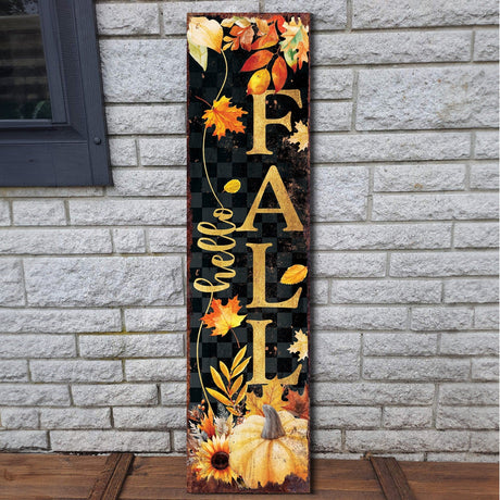 Reversible 36" Fall & Halloween Porch Sign