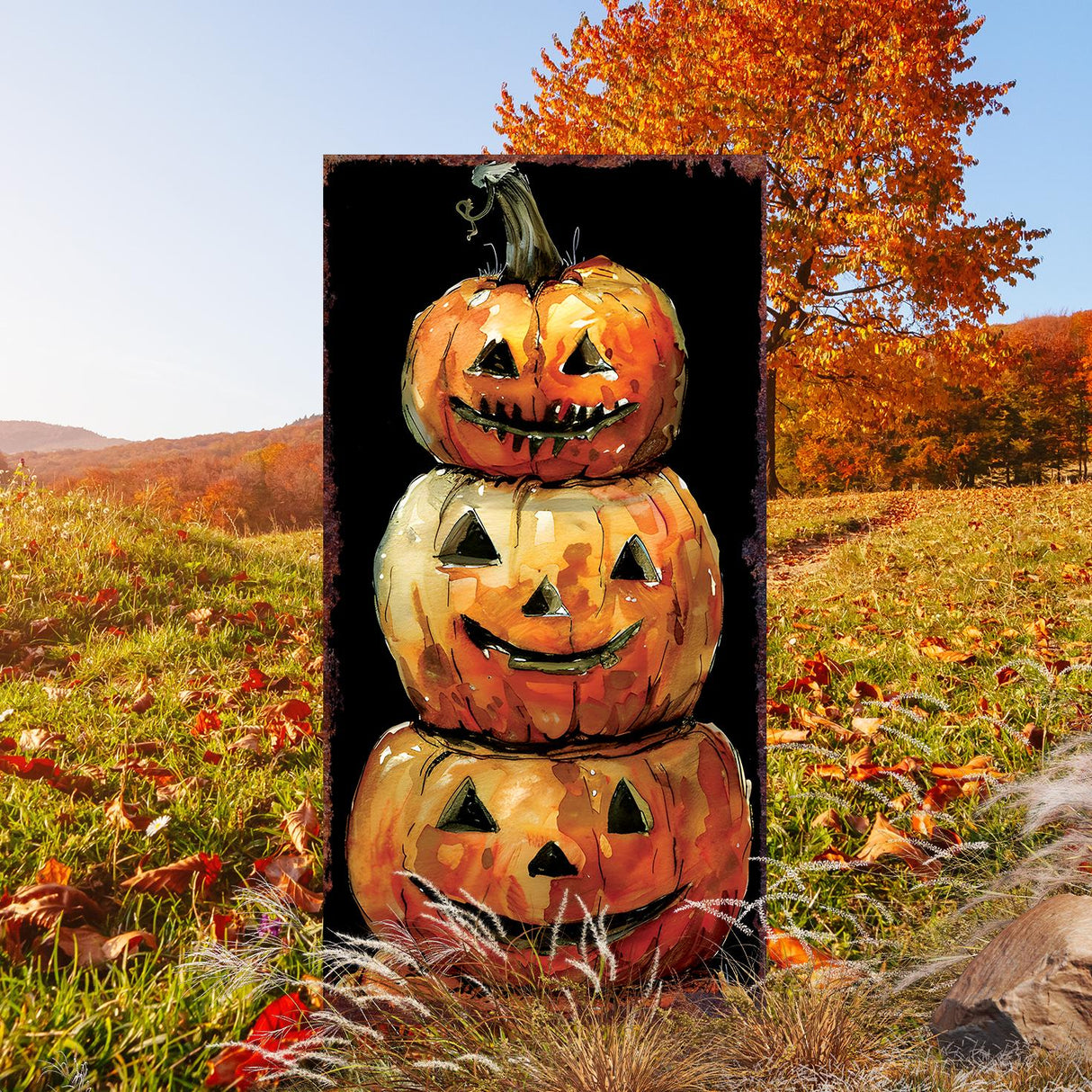 30-Inch Illuminated Jack O’ Lantern Garden Stake