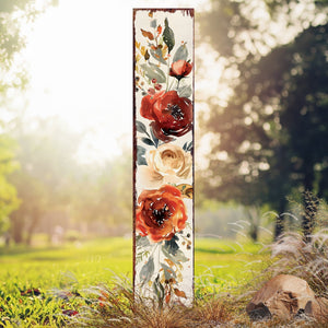 42in Fall Garden Stake - Watercolor Boho Floral Bouquet Decor - Ideal for Outdoor Decor, Yard Art, and Garden Decorations