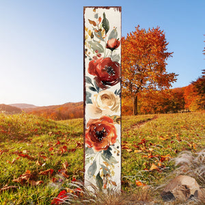 42in Fall Garden Stake - Watercolor Boho Floral Bouquet Decor - Ideal for Outdoor Decor, Yard Art, and Garden Decorations