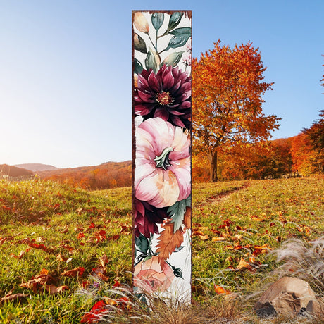 42" Watercolor Pumpkin Garden Stake
