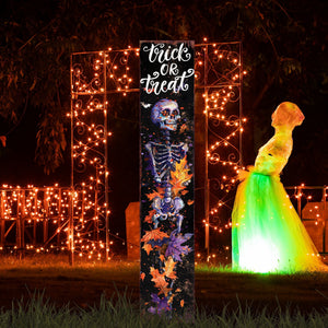 42-Inch Trick or Treat Watercolor Skeleton Garden Stake